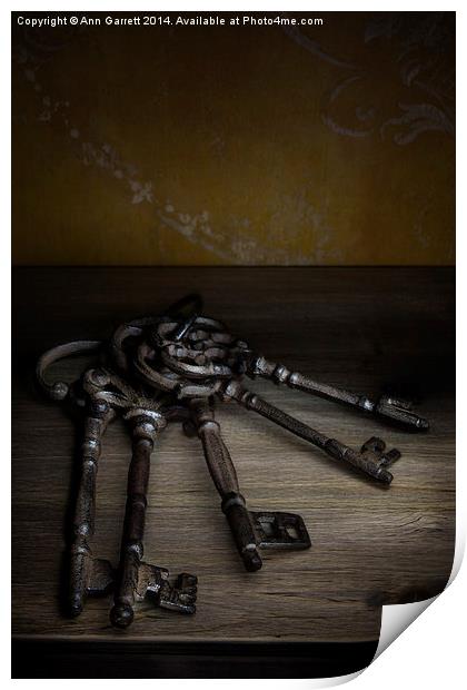Old Keys Print by Ann Garrett