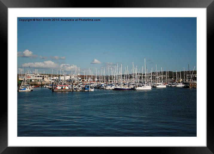  Plymouth Yacht Club Framed Mounted Print by Neil Smith