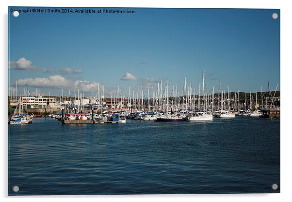  Plymouth Yacht Club Acrylic by Neil Smith