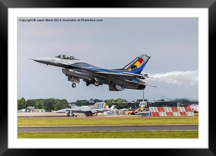  Belgian F-16 Framed Mounted Print by Jason Wells