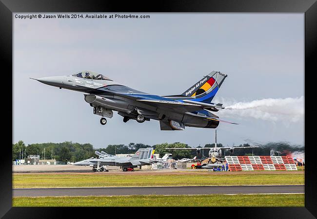  Belgian F-16 Framed Print by Jason Wells