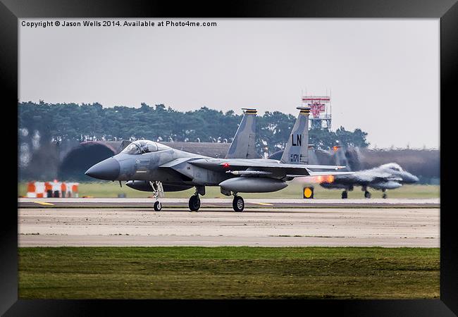  F-15 Eagles at RAF Lakenheath Framed Print by Jason Wells