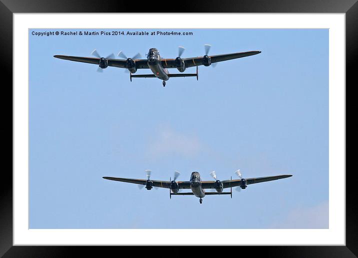  Two lancasters flypast Framed Mounted Print by Rachel & Martin Pics