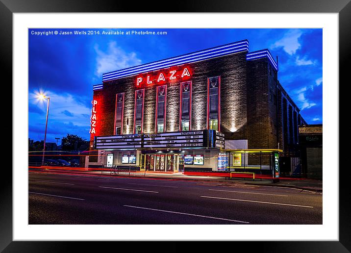  Plaza cinema in the blue hour Framed Mounted Print by Jason Wells