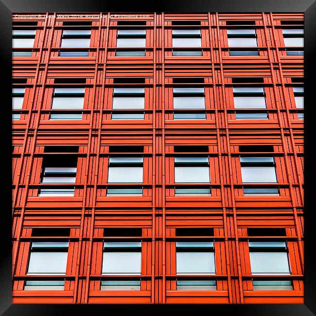 Red office block in London Framed Print by Jason Wells