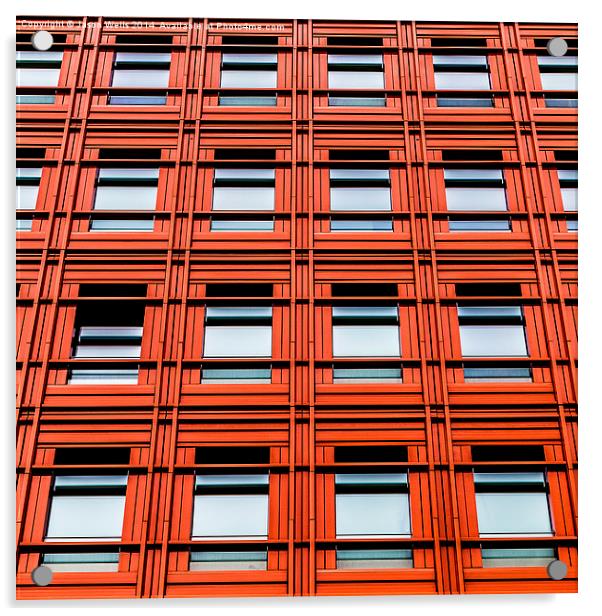 Red office block in London Acrylic by Jason Wells