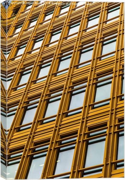 Yellow office block in London Canvas Print by Jason Wells