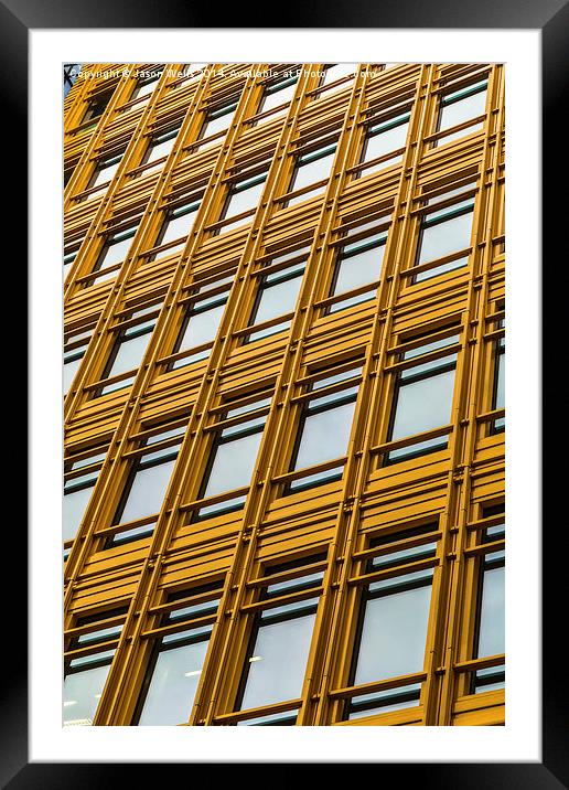 Yellow office block in London Framed Mounted Print by Jason Wells
