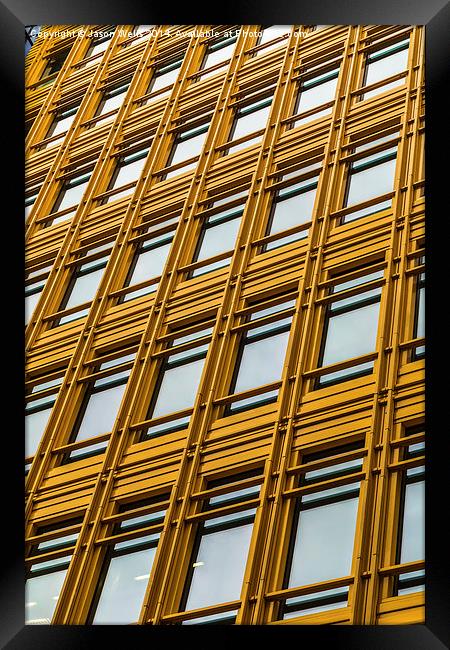 Yellow office block in London Framed Print by Jason Wells