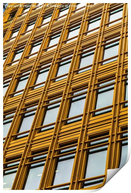 Yellow office block in London Print by Jason Wells