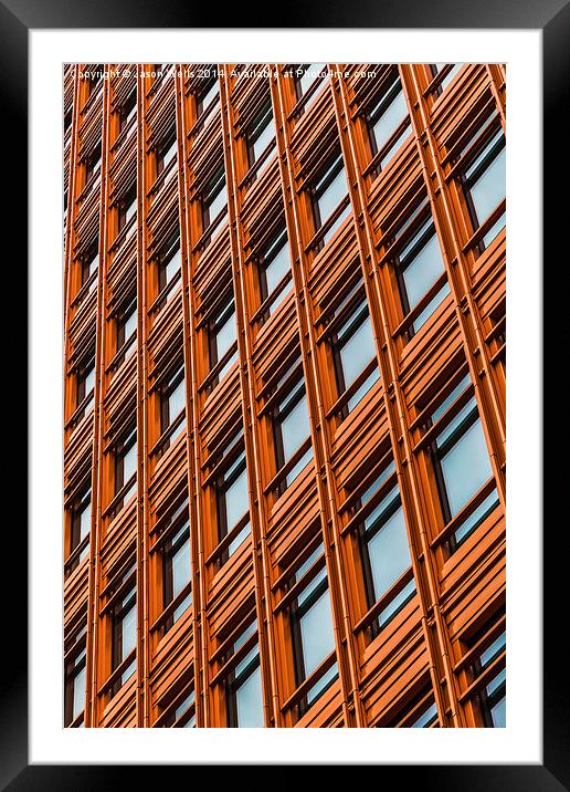 Orange tower of offices in London Framed Mounted Print by Jason Wells