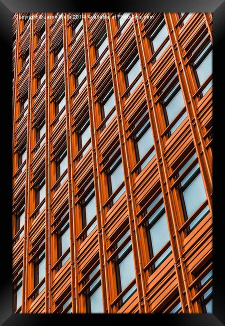 Orange tower of offices in London Framed Print by Jason Wells