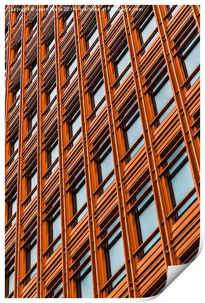 Orange tower of offices in London Print by Jason Wells