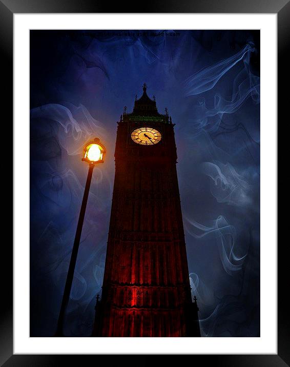  Mystery Mist at Big Ben Framed Mounted Print by sylvia scotting