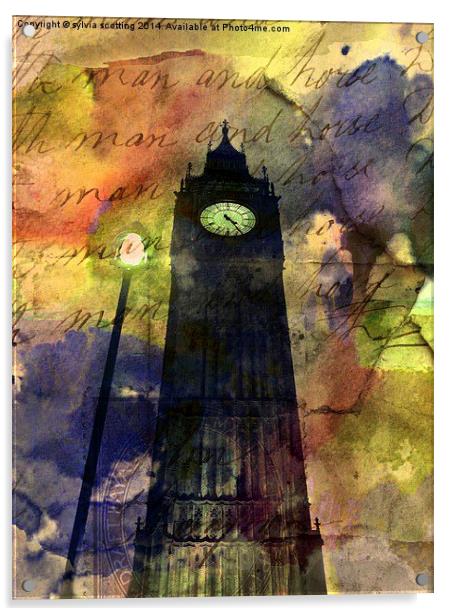  Big Ben in paint Acrylic by sylvia scotting