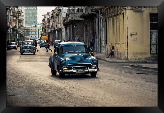  Dusk on the streets of Havana Framed Print by Jason Wells
