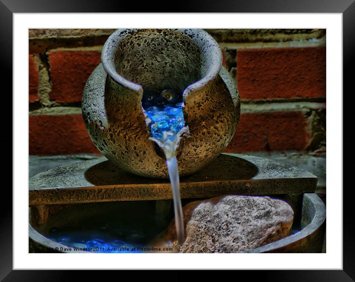 Water Feature in HDR Framed Mounted Print by Dave Windsor