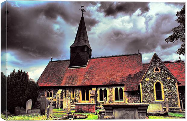 Church HDR Canvas Print by Dave Windsor