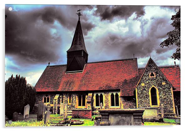 Church HDR Acrylic by Dave Windsor