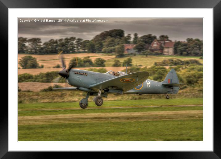  Reconnaissance Spitfire PL965R MkXI Framed Mounted Print by Nigel Bangert