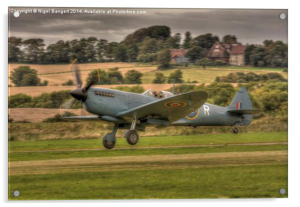  Reconnaissance Spitfire PL965R MkXI Acrylic by Nigel Bangert