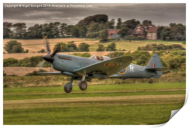  Reconnaissance Spitfire PL965R MkXI Print by Nigel Bangert