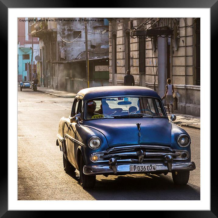  Classical car at sunset Framed Mounted Print by Jason Wells
