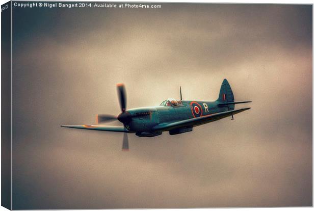  Reconnaissance Spitfire PL965R MkXI Canvas Print by Nigel Bangert