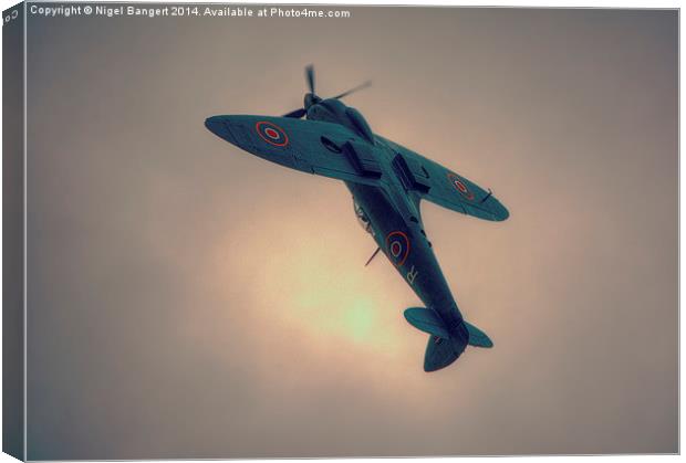   Reconnaissance Spitfire PL965R MkXI Canvas Print by Nigel Bangert