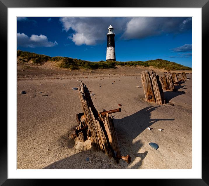 Spurn Point Lighthouse Framed Mounted Print by Martin Appleby
