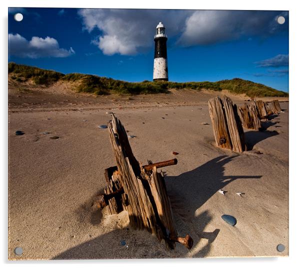 Spurn Point Lighthouse Acrylic by Martin Appleby