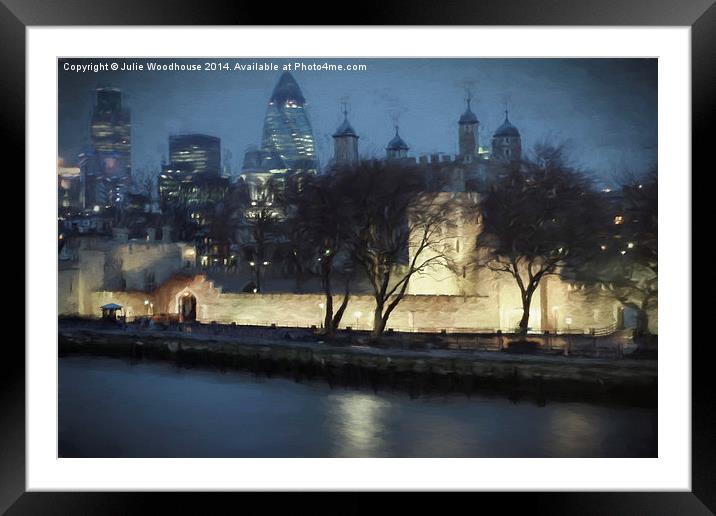 London Thames view Framed Mounted Print by Julie Woodhouse