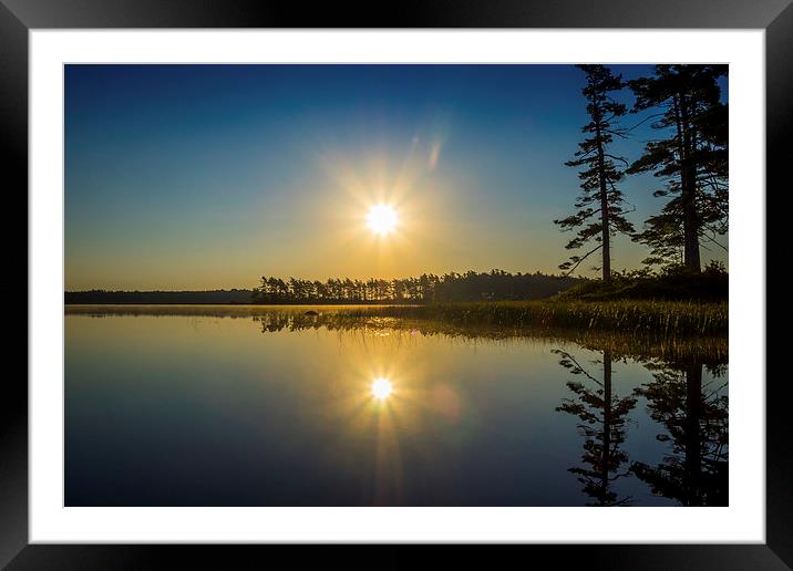 Kejimkujik Dawn, Nova Scotia, Canada Framed Mounted Print by Mark Llewellyn