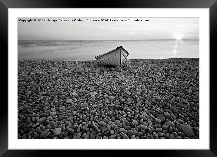  Chesil Beach Framed Mounted Print by Graham Custance