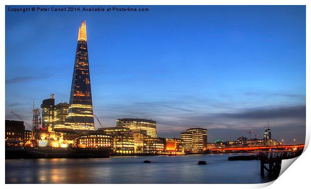  The Shard at Sunset. Print by Peter Carroll