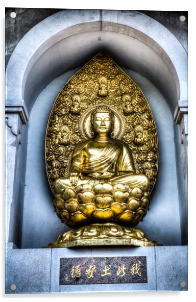 The Buddha London Acrylic by David Pyatt
