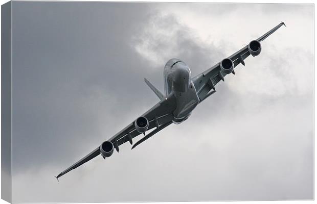 Airbus A380 Farnborough Canvas Print by Oxon Images