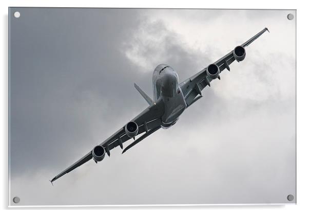 Airbus A380 Farnborough Acrylic by Oxon Images