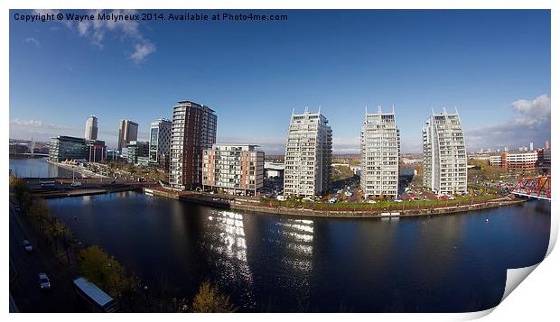  Salford Quays Manchester Print by Wayne Molyneux