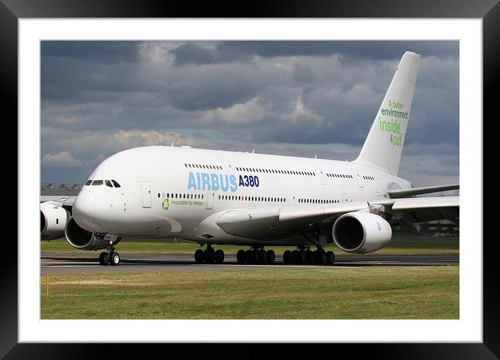 Airbus A380 at Farnborough 2008  Framed Mounted Print by Oxon Images