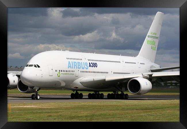 Airbus A380 at Farnborough 2008  Framed Print by Oxon Images