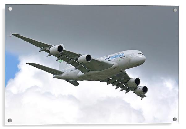 Airbus A380 at Farnborough 2008  Acrylic by Oxon Images