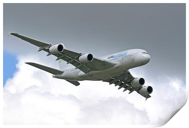 Airbus A380 at Farnborough 2008  Print by Oxon Images