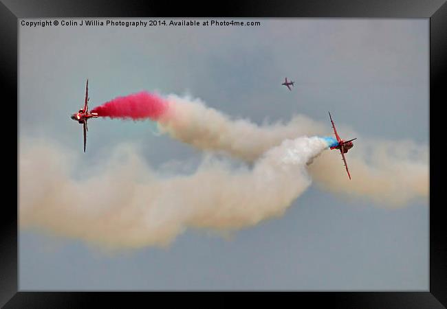   The Syncro Pair - Red Arrows Farnborough 2014 Framed Print by Colin Williams Photography