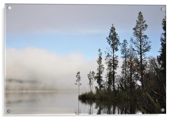 Lake Haupiri morning Acrylic by Peter Righteous