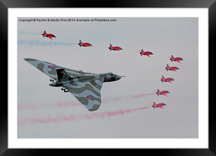  Vulcan and red arrows flypast Framed Mounted Print by Rachel & Martin Pics