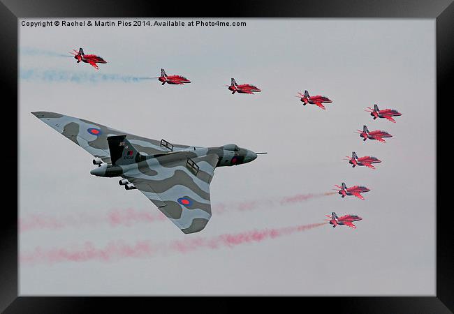  Vulcan and red arrows flypast Framed Print by Rachel & Martin Pics