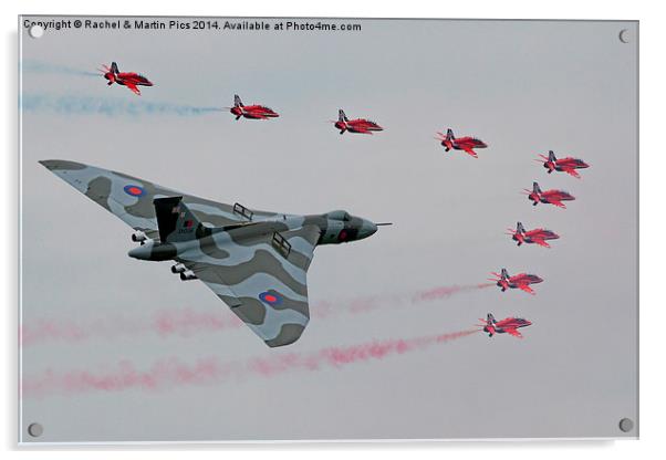  Vulcan and red arrows flypast Acrylic by Rachel & Martin Pics