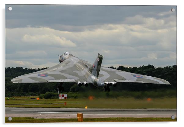  Vulcan bomber XH558 at Farnborough Acrylic by Oxon Images