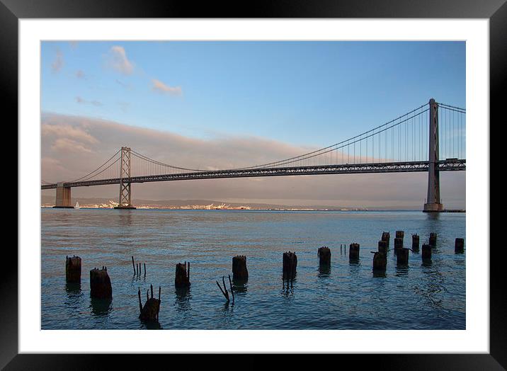 Bay Bridge - San francisco  Framed Mounted Print by Val Saxby LRPS